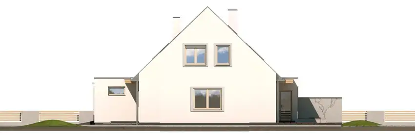 projekt domu szeregowego - elewacja VIVIEN-A-PLP